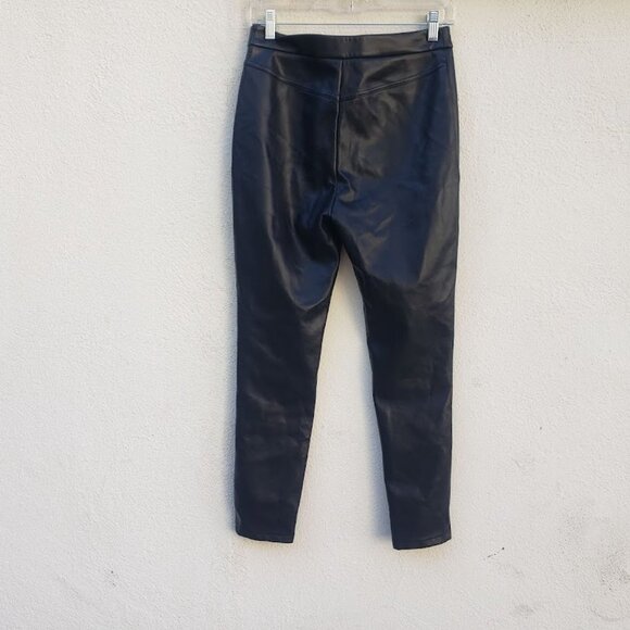 5/$100 SALE - J. Ing Faux Leather Sleek Black Biker Pants - Picture 3 of 6